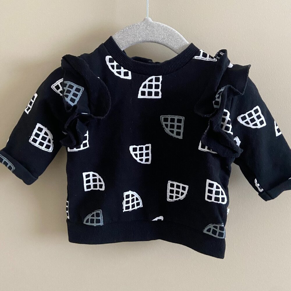 Miles Baby Waffle Printed Crewneck Sweater